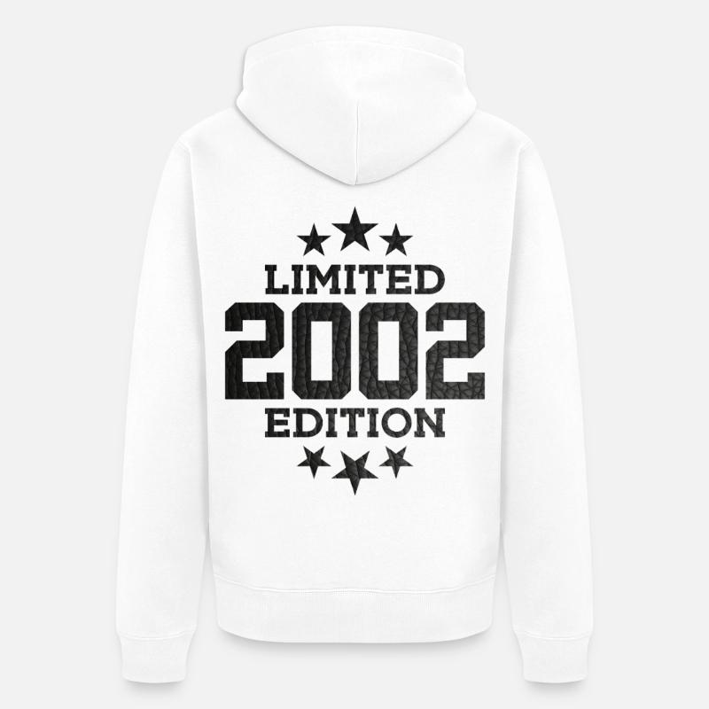 ÉDITION LIMITÉE 2002 24E ANNIVERSAIRE - Veste à capuche bio Premium Unisexe - blanc