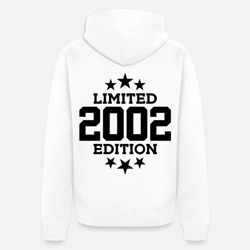 ÉDITION LIMITÉE 2002 24E ANNIVERSAIRE - Veste à capuche bio Premium Unisexe - blanc