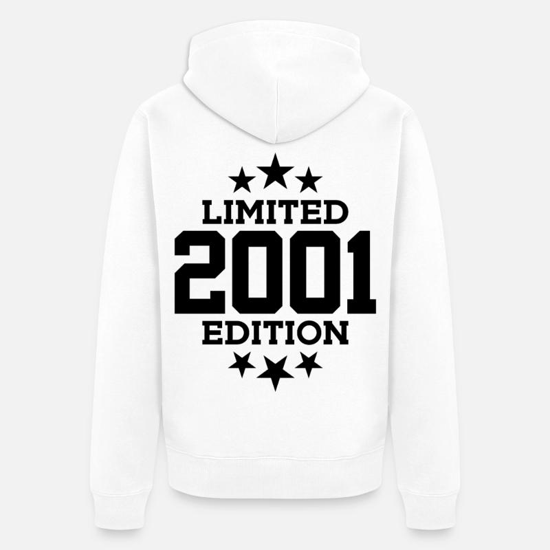 ÉDITION LIMITÉE 2001 25E ANNIVERSAIRE - Veste à capuche bio Premium Unisexe - blanc