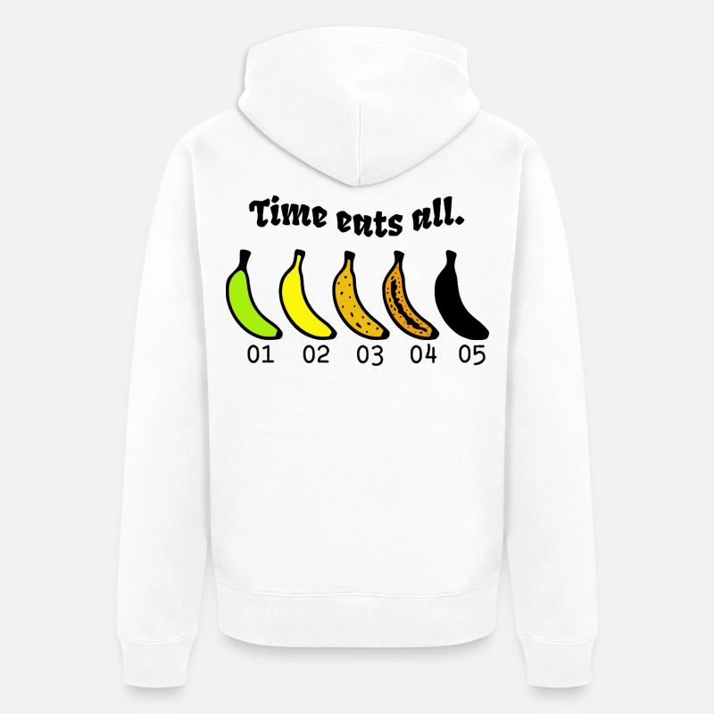 Cycle de vie de la banane - Veste à capuche bio Premium Unisexe - blanc