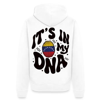 Venezolanische DNA Venezuela Flagge Hispanisch - Unisex Premium Bio Zip Hoodie - Weiß - Hinten - Thijin (182cm)