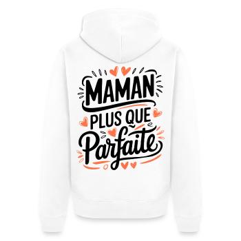 More than perfect mom - Unisex Premium Organic Zip Hoodie - white - Back - Thijin (182cm)