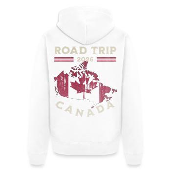 Road trip Canada 2026 - Veste à capuche bio Premium Unisexe - blanc - Dos - Thijin (182cm)