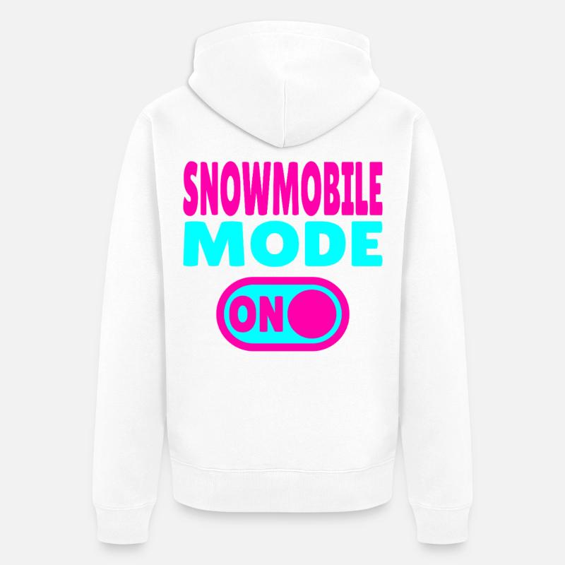 Mode motoneige activé - Veste à capuche bio Premium Unisexe - blanc