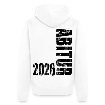 Abitur 2026 - Veste à capuche bio Premium Unisexe - blanc - Dos - Thijin (182cm)