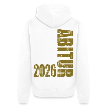 Abitur 2026 - Veste à capuche bio Premium Unisexe - blanc - Dos - Thijin (182cm)