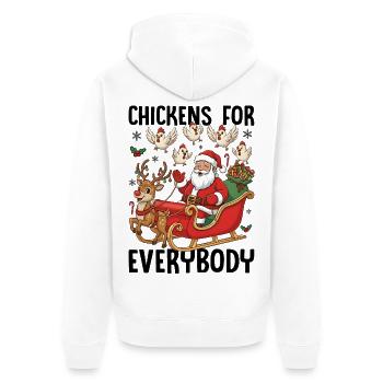 Des poulets pour tout le monde - Veste à capuche bio Premium Unisexe - blanc - Dos - Thijin (182cm)