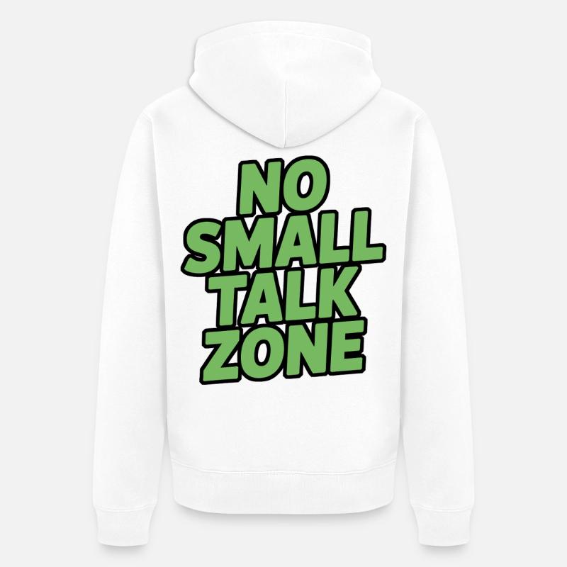 Pas de zone de bavardage - Veste à capuche bio Premium Unisexe - blanc