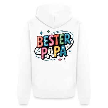 Meilleur papa – Coloré et joueur - Veste à capuche bio Premium Unisexe - blanc - Dos - Thijin (182cm)
