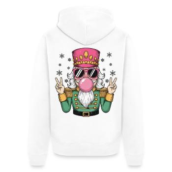 Casse-Noisette souffle du chewing-gum - Veste à capuche bio Premium Unisexe - blanc - Dos - Thijin (182cm)
