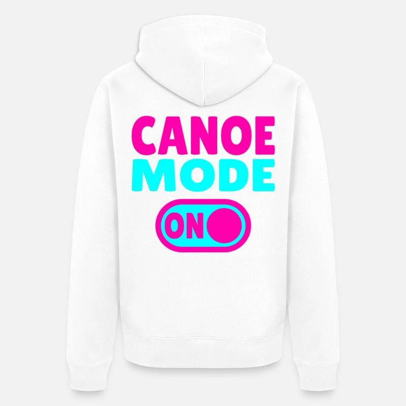 Mode canoë activé - Veste à capuche bio Premium Unisexe - blanc