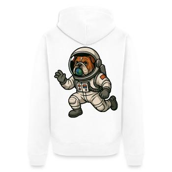 Astro Bulldog Explorer - Veste à capuche bio Premium Unisexe - blanc - Dos - Thijin (182cm)