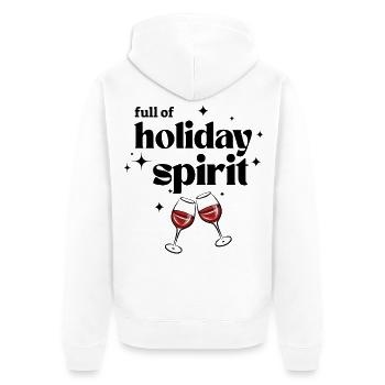 Voller Urlaubsstimmung - Unisex Premium Bio Zip Hoodie - Weiß - Hinten - Thijin (182cm)