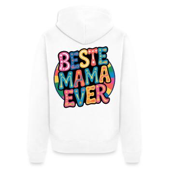 Beste Mama Ever - Unisex Premium Bio Zip Hoodie - Weiß - Hinten - Thijin (182cm)