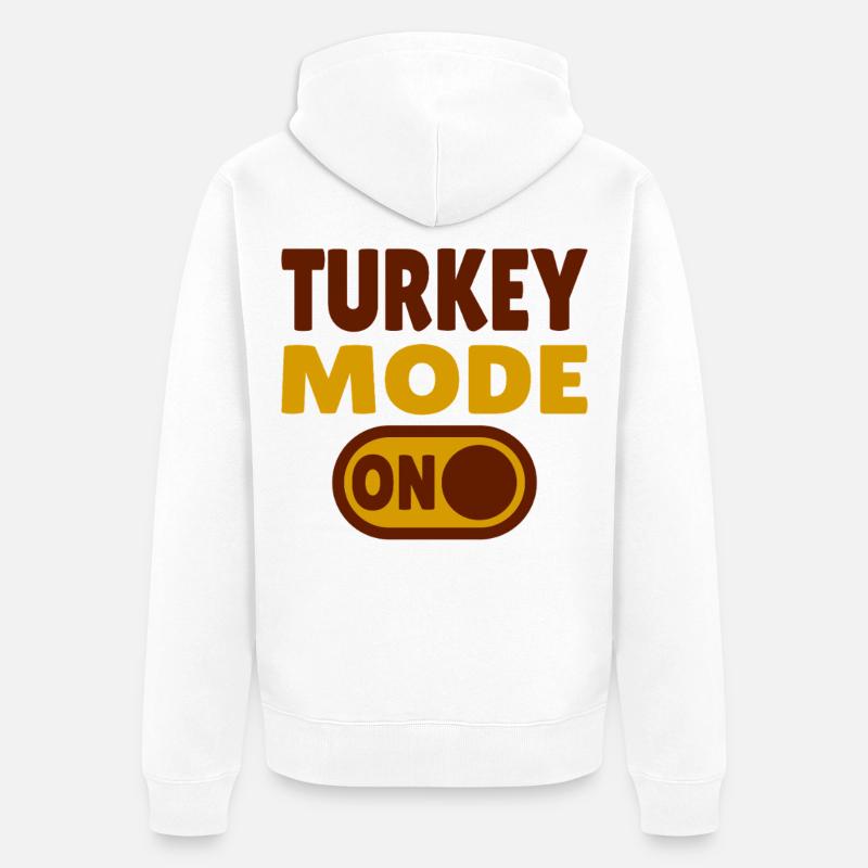 Mode dinde activé - Veste à capuche bio Premium Unisexe - blanc