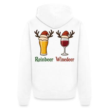 Lustiges Weihnachts T-Shirt Geschenk - Unisex Premium Bio Zip Hoodie - Weiß - Hinten - Thijin (182cm)
