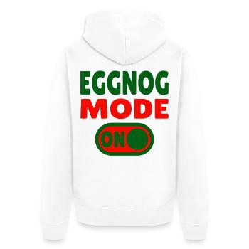 Eggnog Mode ON - funny Christmas sayings - Unisex Premium Organic Zip Hoodie - white - Back - Thijin (182cm)