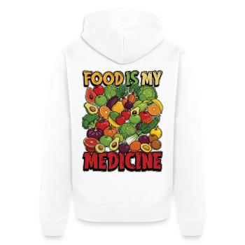 Nutritionist Food Is My Medicine Nutritional Coach - Unisex Premium Organic Zip Hoodie - white - Back - Thijin (182cm)