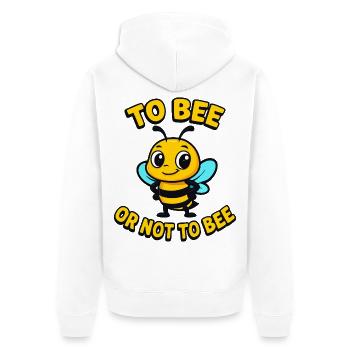 Biene oder nicht Biene - Unisex Premium Bio Zip Hoodie - Weiß - Hinten - Thijin (182cm)