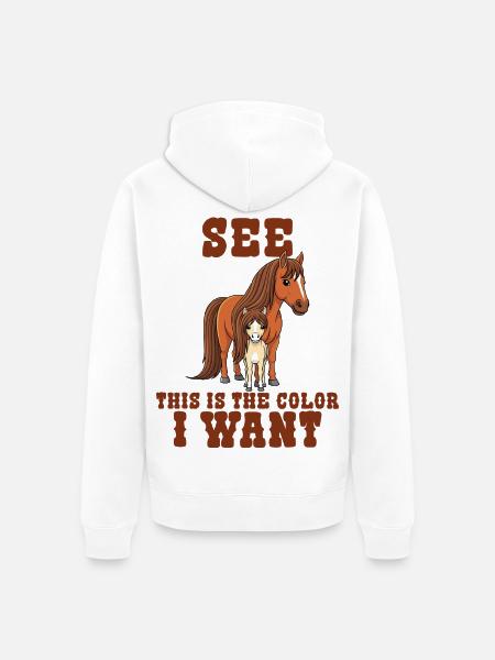 Humor Reiter Reiten - Unisex Premium Bio Zip Hoodie - Weiß