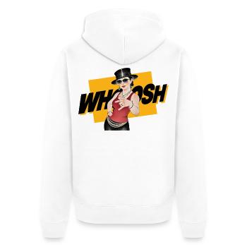 WHOOSH GIRL - nice people - Veste à capuche bio Premium Unisexe - blanc - Dos - Thijin (182cm)