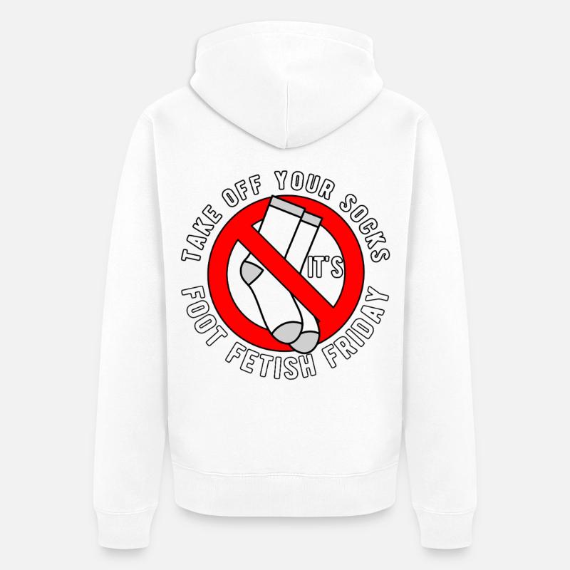 C’est le fétichisme des pieds vendredi - Veste à capuche bio Premium Unisexe - blanc