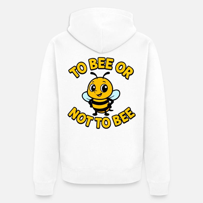 Biene oder nicht Biene - Unisex Premium Bio Zip Hoodie - Weiß