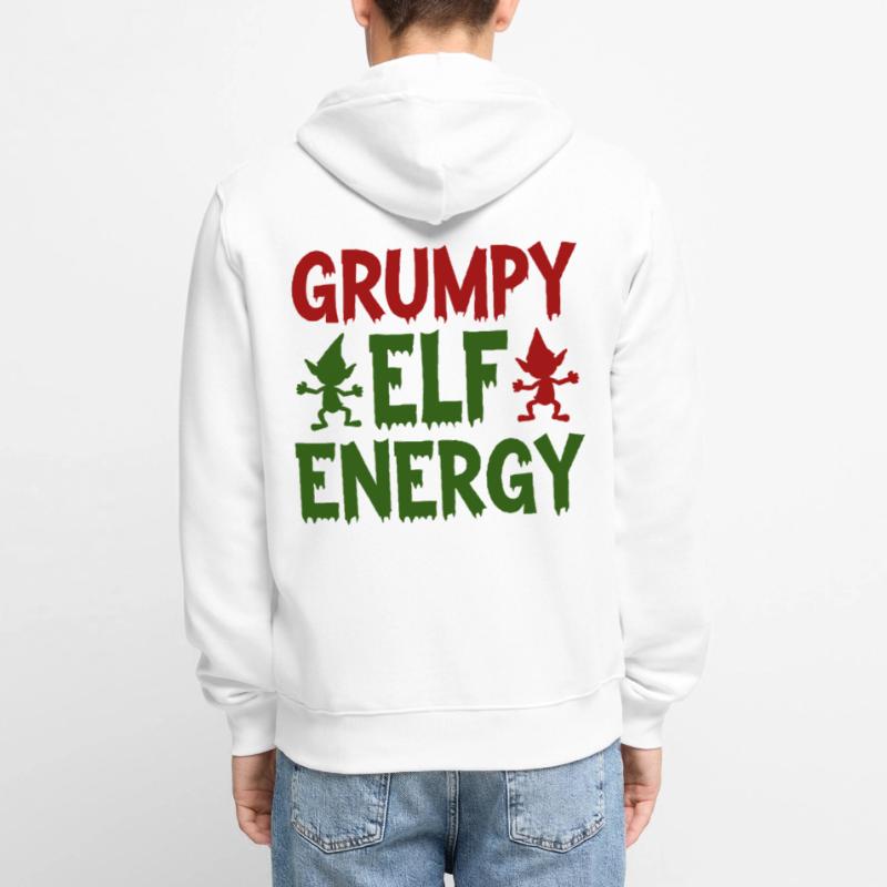 Grumpy Elf Energy Grumpy Imp Unisex Premium Organic Zip Hoodie