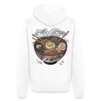Grand bol de ramen - Veste à capuche bio Premium Unisexe - blanc - Dos - Thijin (182cm)