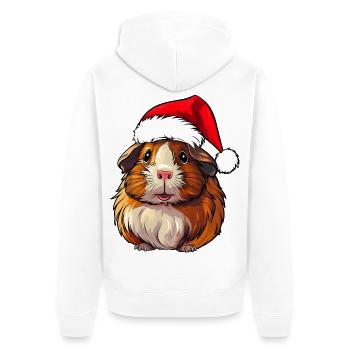 Christmas guinea pigs - Unisex Premium Organic Zip Hoodie - white - Back - Thijin (182cm)