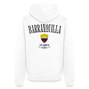 Souvenir Barranquilla, Barranquilla Kolumbien - Unisex Premium Bio Zip Hoodie - Weiß - Hinten - Thijin (182cm)