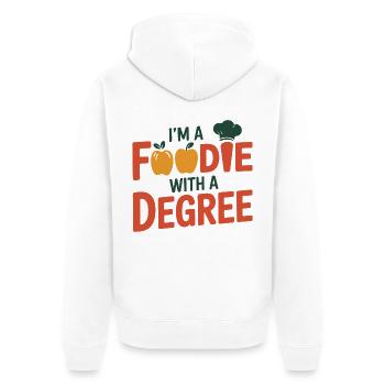 I'm A Foodie With A Degree Dietitian Expert  - Unisex Premium Organic Zip Hoodie - white - Back - Thijin (182cm)