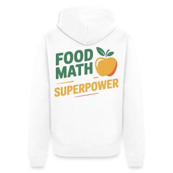 Präzise Berechnung des professionellen Ernährungsberaters - Unisex Premium Bio Zip Hoodie - Weiß - Hinten - Thijin (182cm)