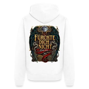 FEAR NOT Bible Isaiah 41:10 Fantasy - Unisex Premium Organic Zip Hoodie - white - Back - Thijin (182cm)