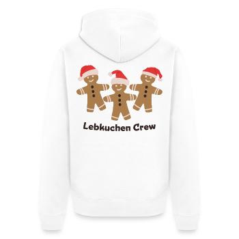 Gingerbread Crew - Christmas Baking with Friends - Unisex Premium Organic Zip Hoodie - white - Back - Thijin (182cm)