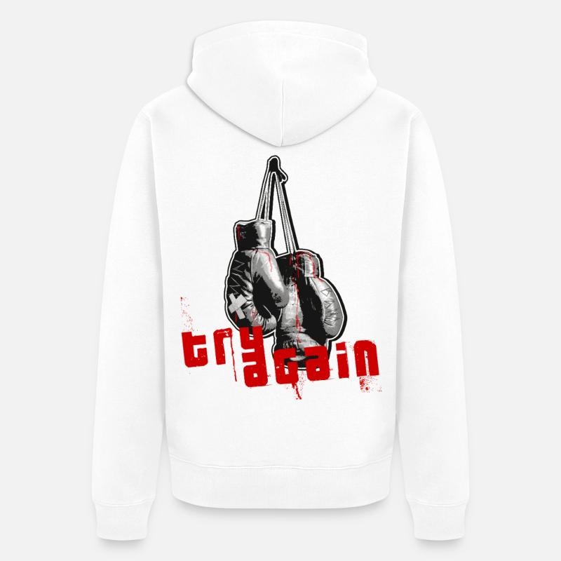 Boxe - Veste à capuche bio Premium Unisexe - blanc