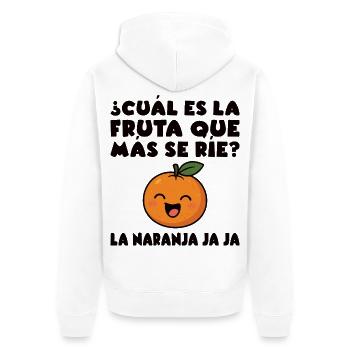 Funny Maestra School Spanish Teacher - Unisex Premium Organic Zip Hoodie - white - Back - Thijin (182cm)