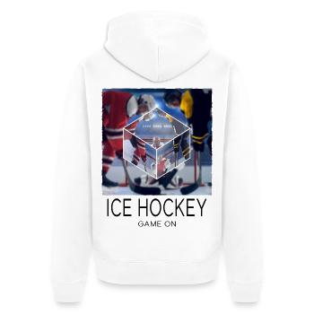 Équipe de fans de hockey sur glace Équipe de fans de sport Vintage Rétro - Veste à capuche bio Premium Unisexe - blanc - Dos - Thijin (182cm)
