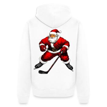 Weihnachten Eishockeyspieler - Unisex Premium Organic Zip Hoodie - white - Back - Thijin (182cm)