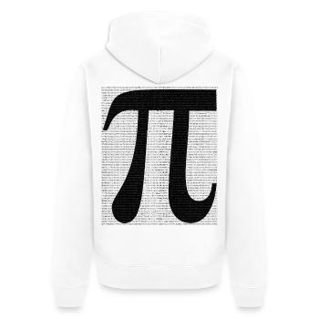 Mathématiques du symbole pi avec valeur numérique - Veste à capuche bio Premium Unisexe - blanc - Dos - Thijin (182cm)