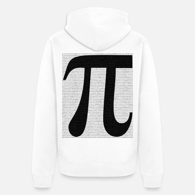 Pi-Symbol mit Zahlenwert Mathematik - Unisex Premium Bio Zip Hoodie - Weiß