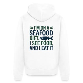 I'm Here For The Snacks And The Science Dietitian  - Unisex Premium Organic Zip Hoodie - white - Back - Thijin (182cm)