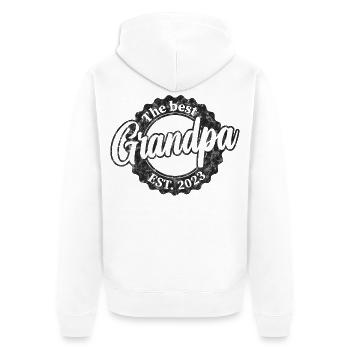 Le meilleur grand-père depuis 2023 - Veste à capuche bio Premium Unisexe - blanc - Dos - Thijin (182cm)