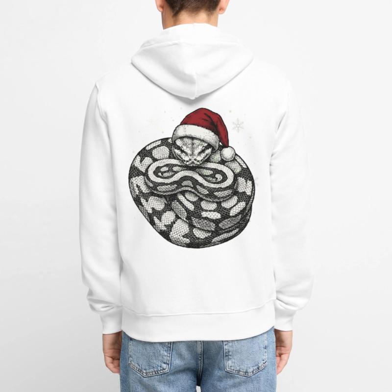 Serpent roi python roi de Noël Python boule Veste à capuche bio Premium Unisexe