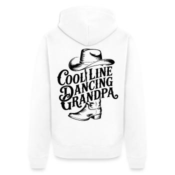 Danse en ligne Papi - Veste à capuche bio Premium Unisexe - blanc - Dos - Thijin (182cm)