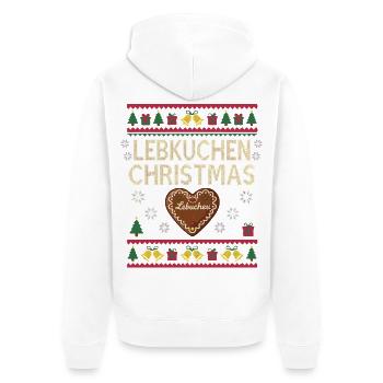 Gingerbread Christmas Funny Gift Baking - Unisex Premium Organic Zip Hoodie - white - Back - Thijin (182cm)