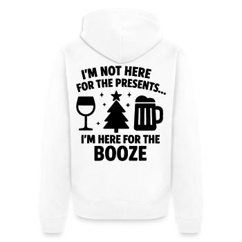 Je suis ici pour Noël à l’alcool - Veste à capuche bio Premium Unisexe - blanc - Dos - Thijin (182cm)