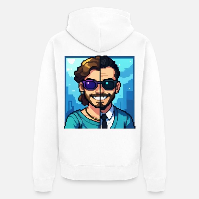 BOY MEET BOY - nice people - Veste à capuche bio Premium Unisexe - blanc