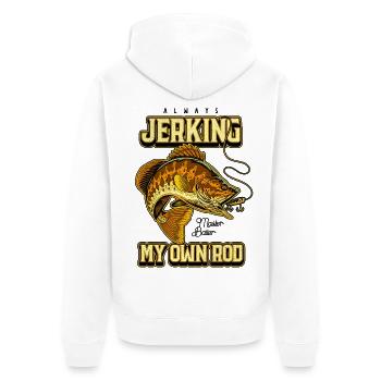 Always Jerking My Rod Funny Fishing - Unisex Premium Organic Zip Hoodie - white - Back - Thijin (182cm)