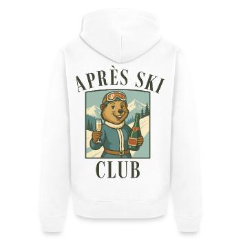 Après Ski Club Marmot Retro Ski Holiday - Veste à capuche bio Premium Unisexe - blanc - Dos - Thijin (182cm)
